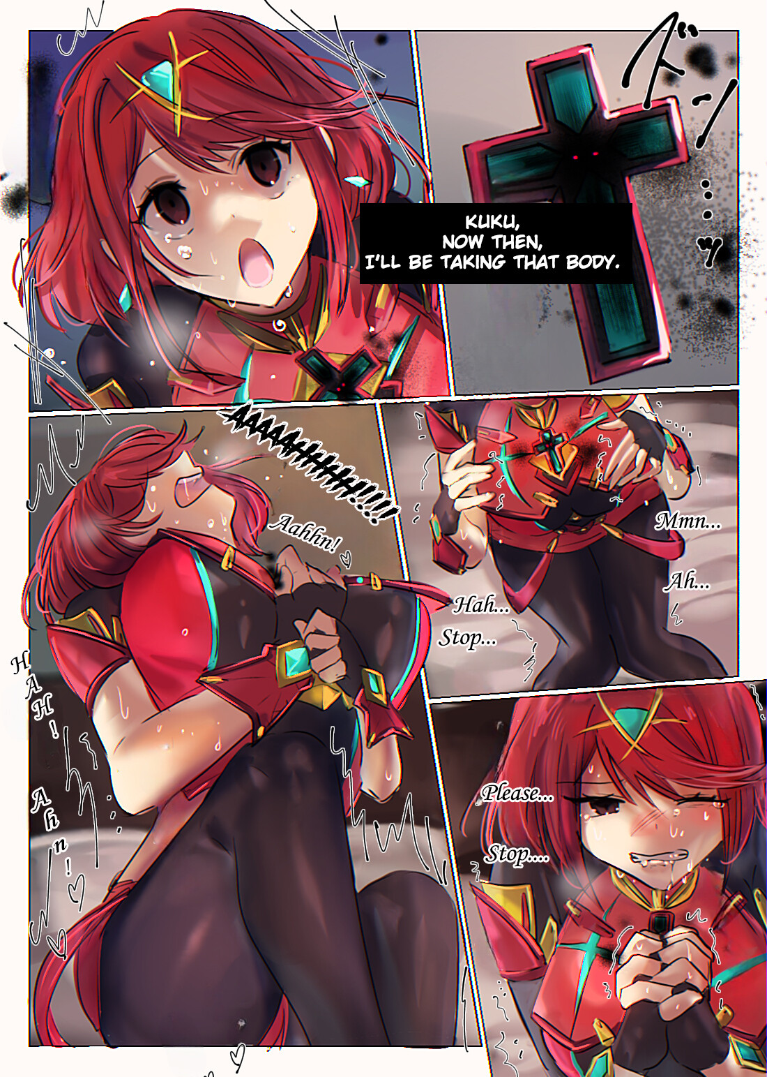 Hentai Manga Comic-Possessing Pyra and Mythra-Read-4